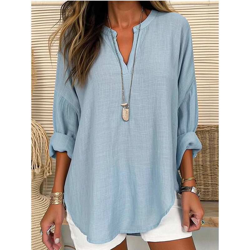 Blusa con escote en V