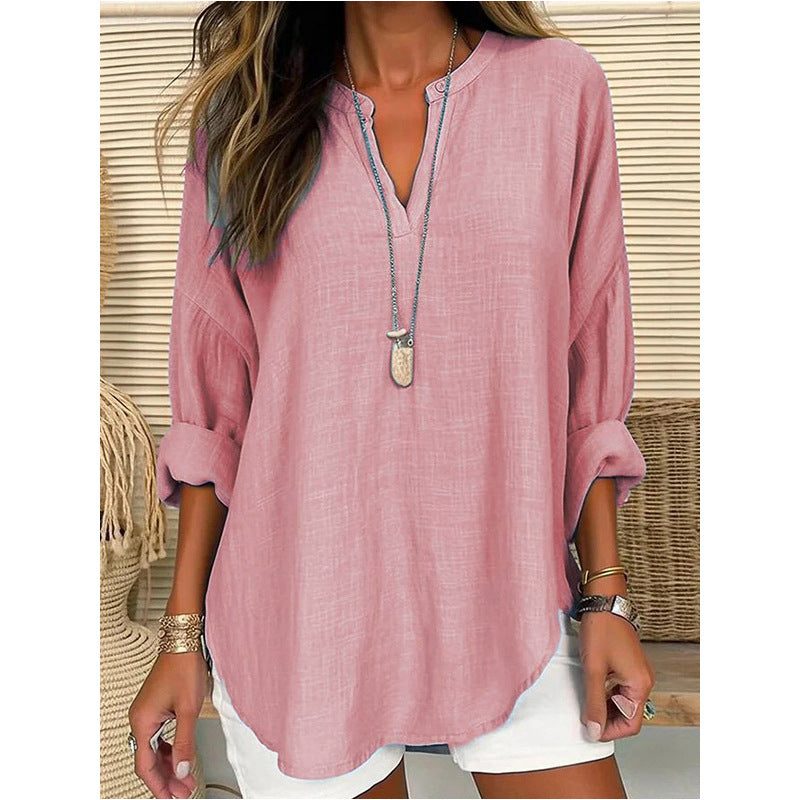 Blusa con escote en V
