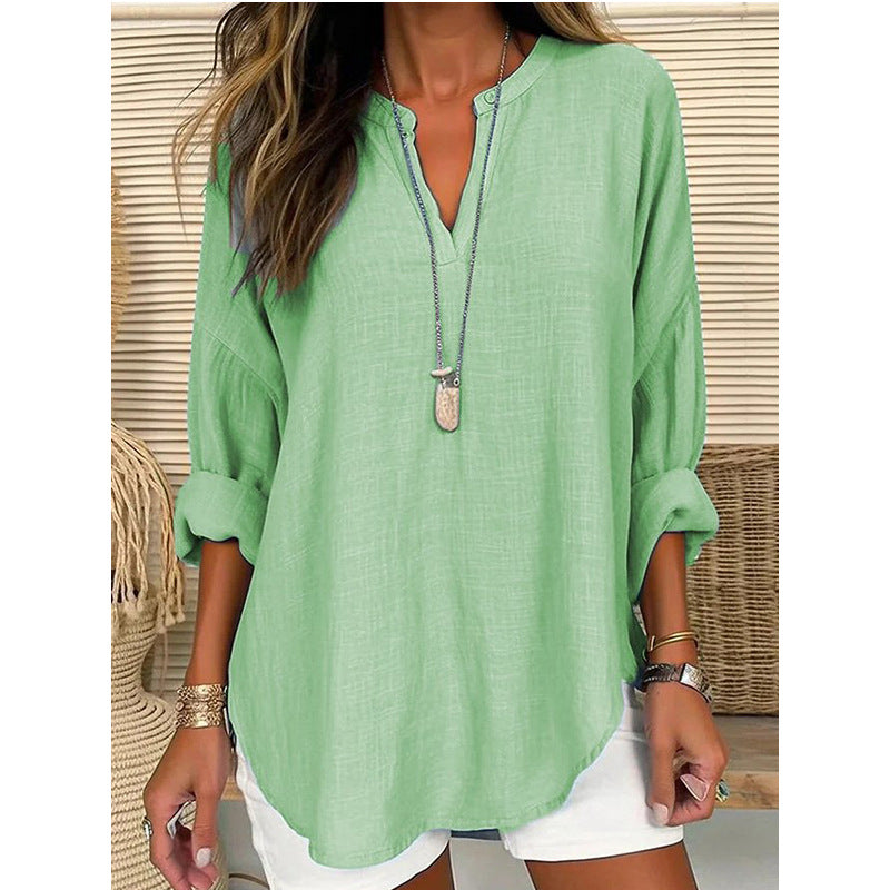 Blusa con escote en V