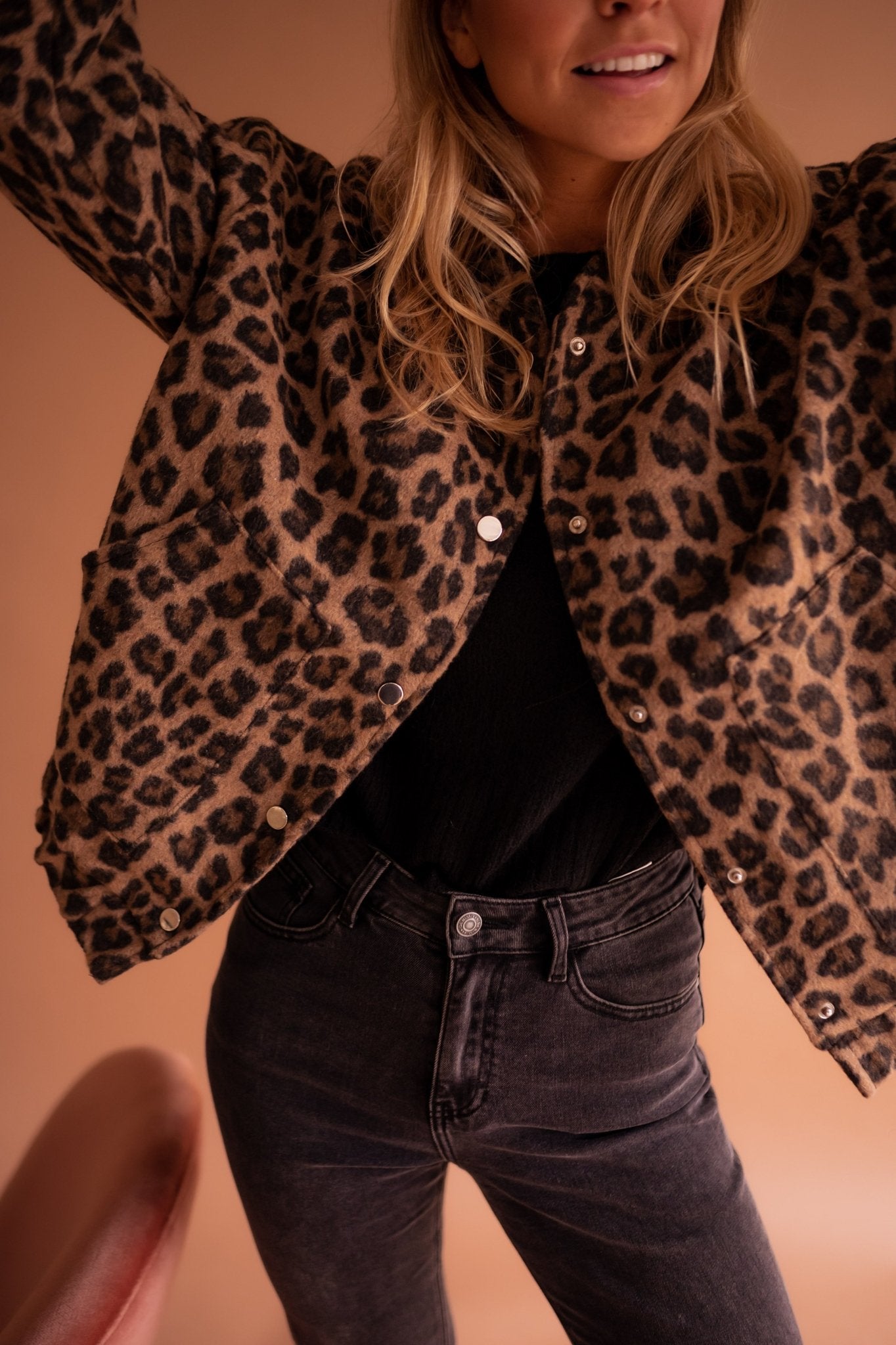 Chaqueta bomber de leopardo sobredimensionada - Estilo moderno y comodidad óptima