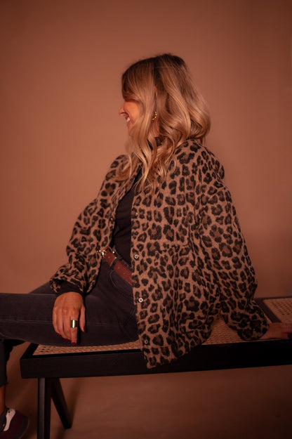 Chaqueta bomber de leopardo sobredimensionada - Estilo moderno y comodidad óptima
