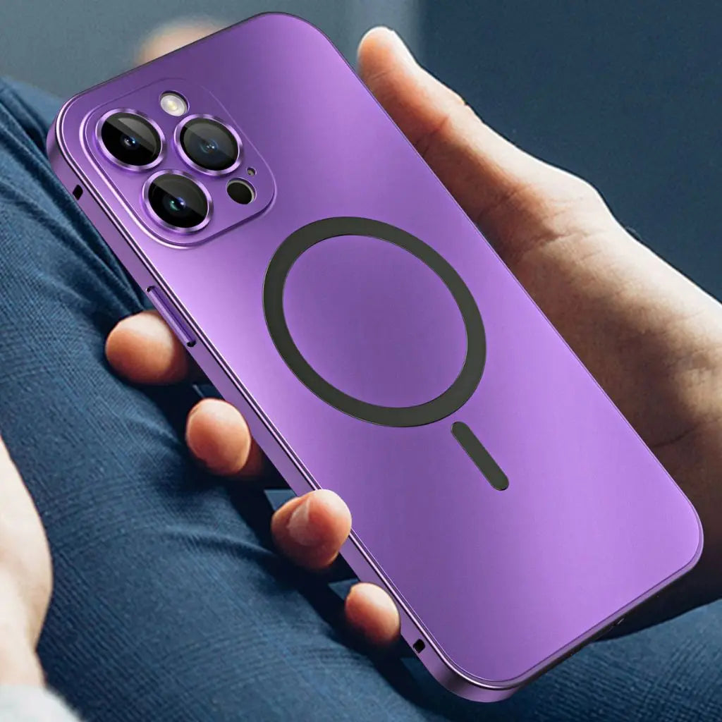 Funda para teléfono magnética metálica delgada protectora