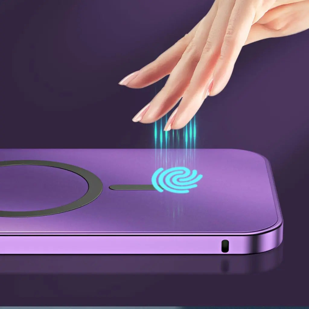 Funda para teléfono magnética metálica delgada protectora