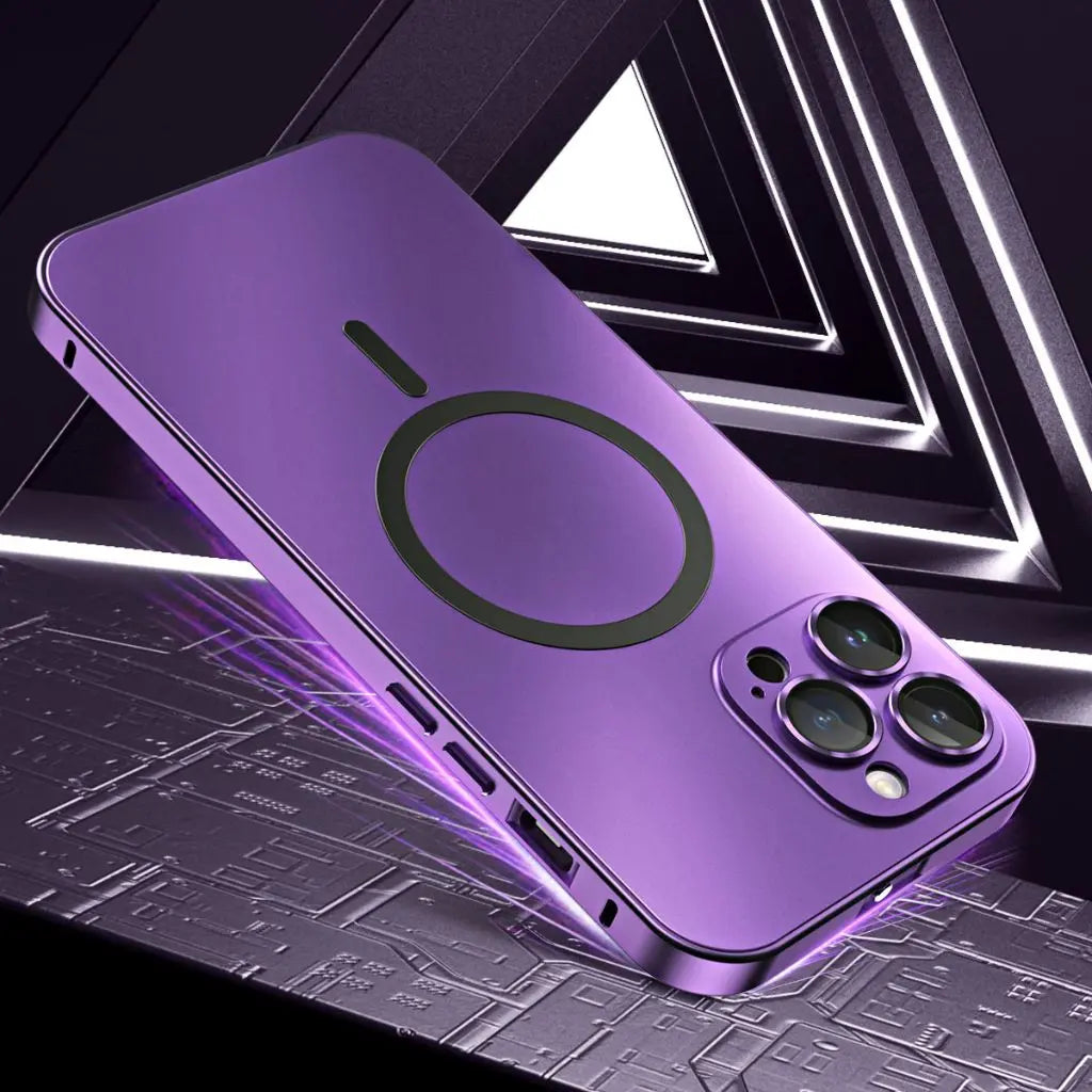 Funda para teléfono magnética metálica delgada protectora