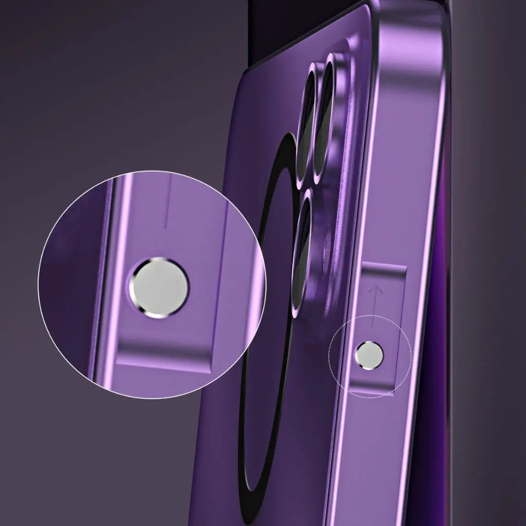 Funda para teléfono magnética metálica delgada protectora