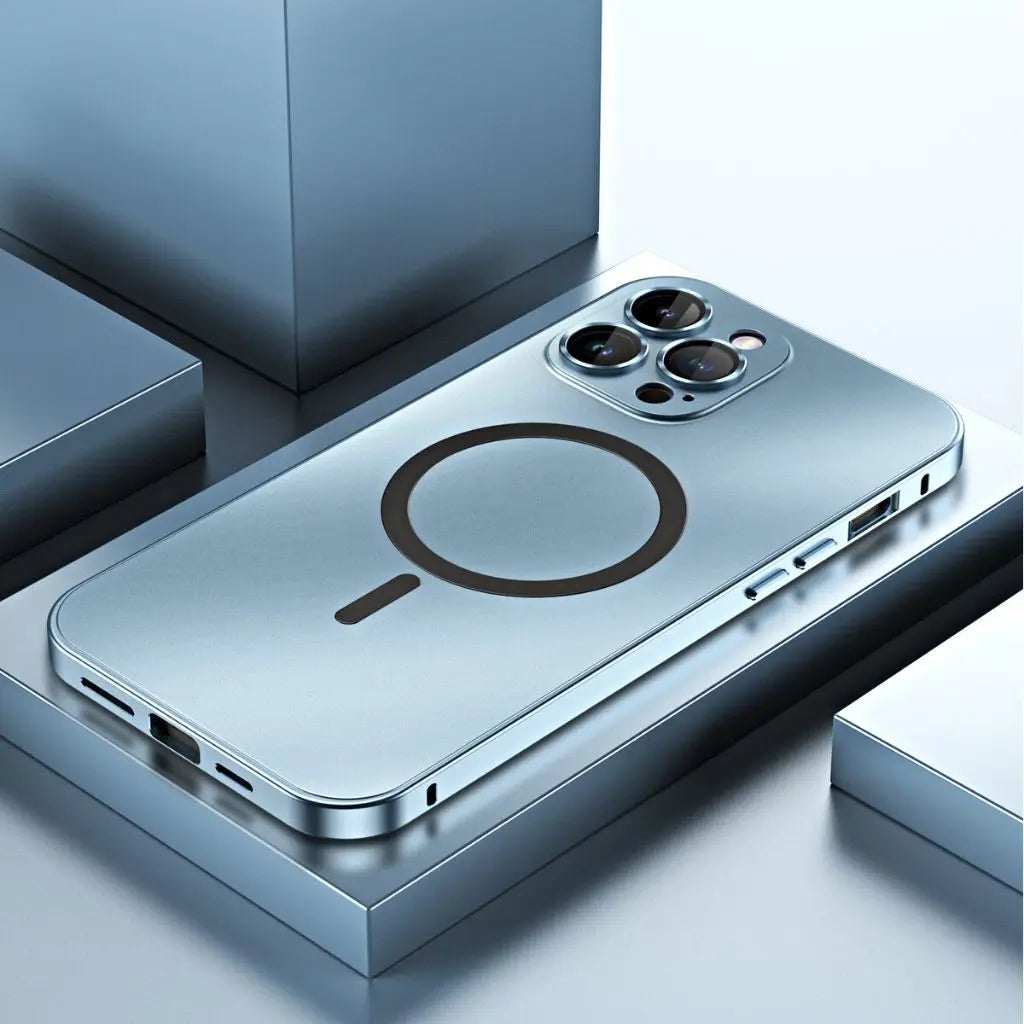 Funda para teléfono magnética metálica delgada protectora