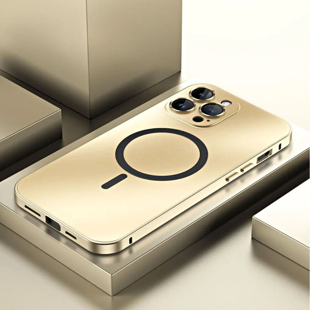 Funda para teléfono magnética metálica delgada protectora