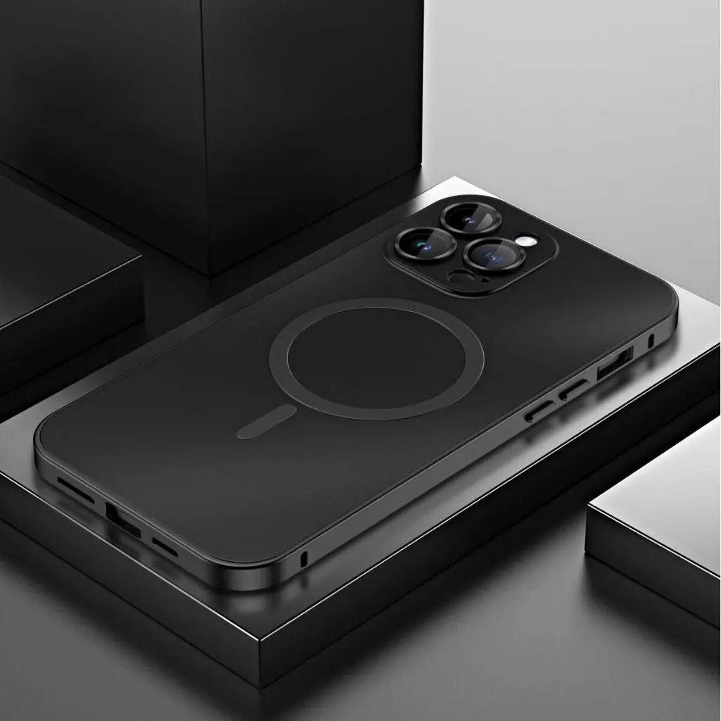 Funda para teléfono magnética metálica delgada protectora