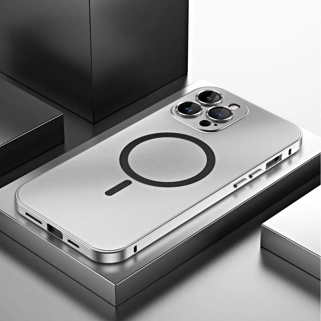 Funda para teléfono magnética metálica delgada protectora
