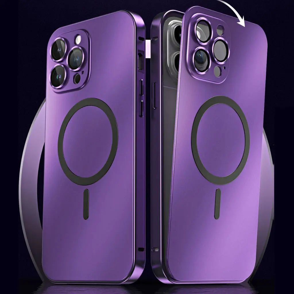 Funda para teléfono magnética metálica delgada protectora