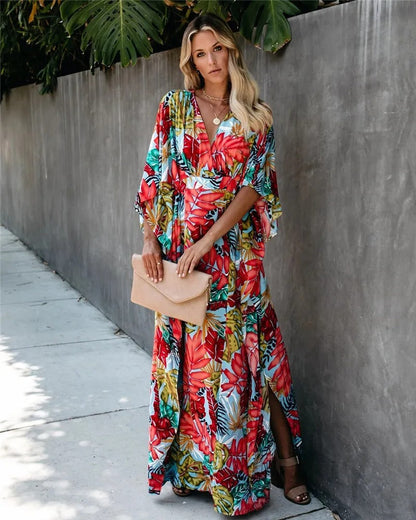 Juniper - Vestido Kimono Maxi Boho Breeze