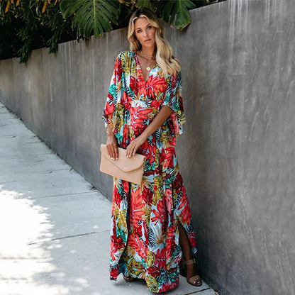 Juniper - Vestido Kimono Maxi Boho Breeze