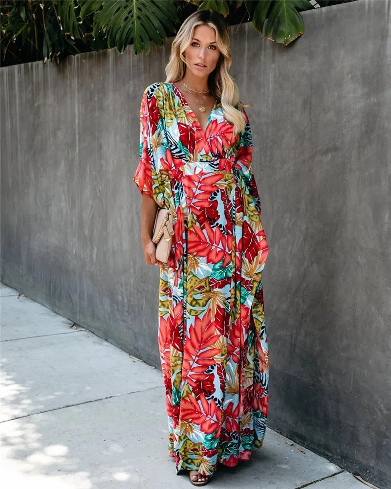 Juniper - Vestido Kimono Maxi Boho Breeze