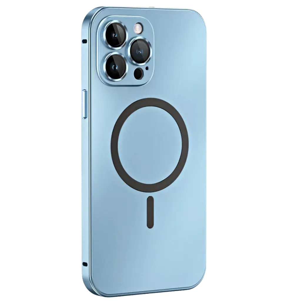 Funda para teléfono magnética metálica delgada protectora