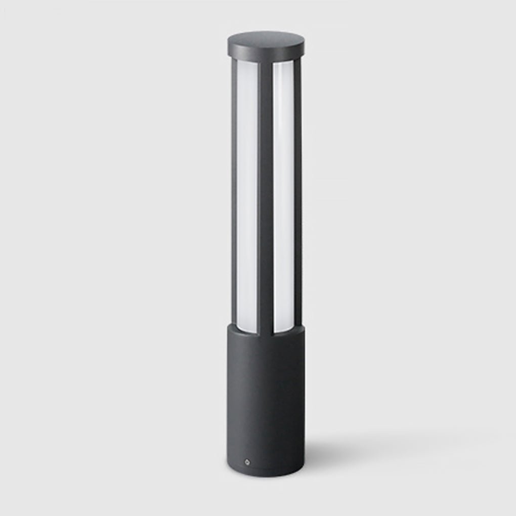 Luz de bolardo LED exterior Poste de aluminio negro