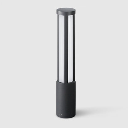 Luz de bolardo LED exterior Poste de aluminio negro