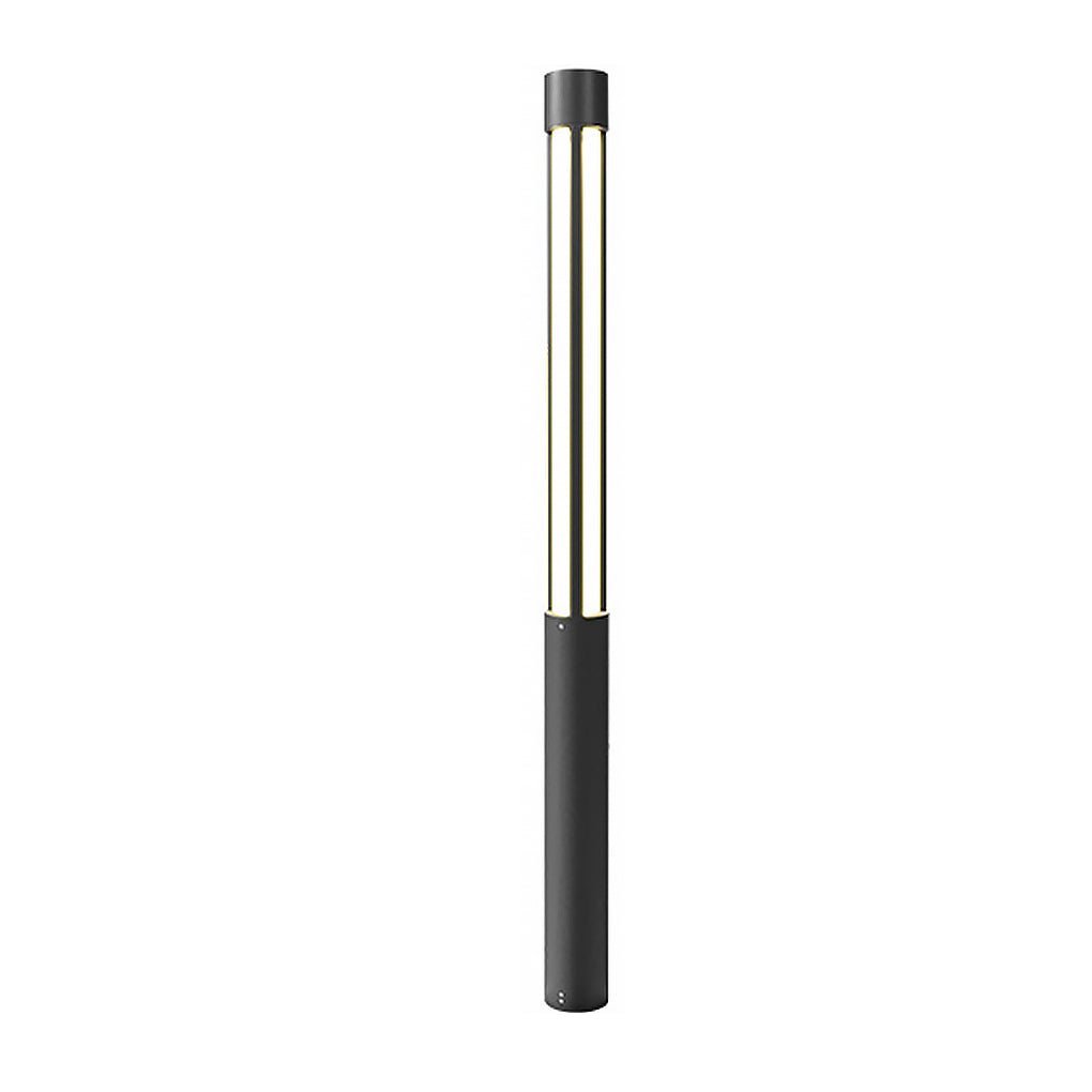 Luz de bolardo LED exterior Poste de aluminio negro