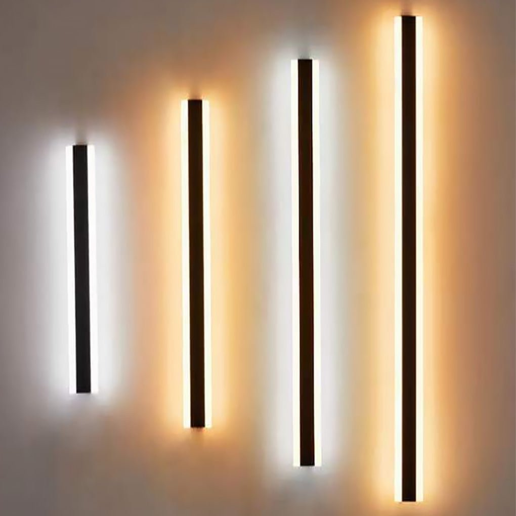 Lámpara de pared exterior moderna negra con LED