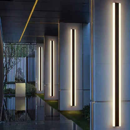 Lámpara de pared exterior moderna negra con LED