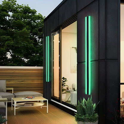 Lámpara de pared exterior moderna negra con LED