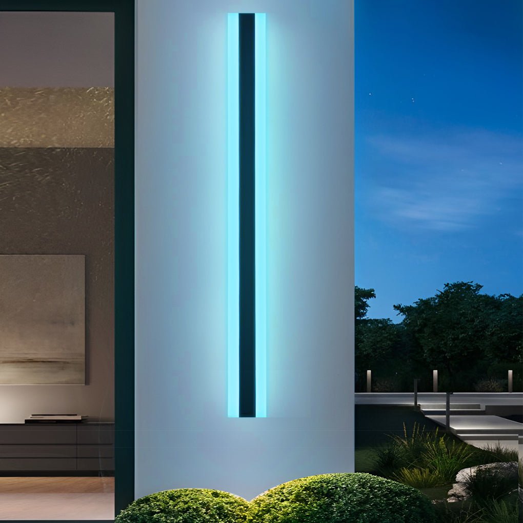 Lámpara de pared exterior moderna negra con LED