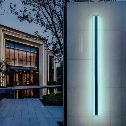 Lámpara de pared exterior moderna negra con LED