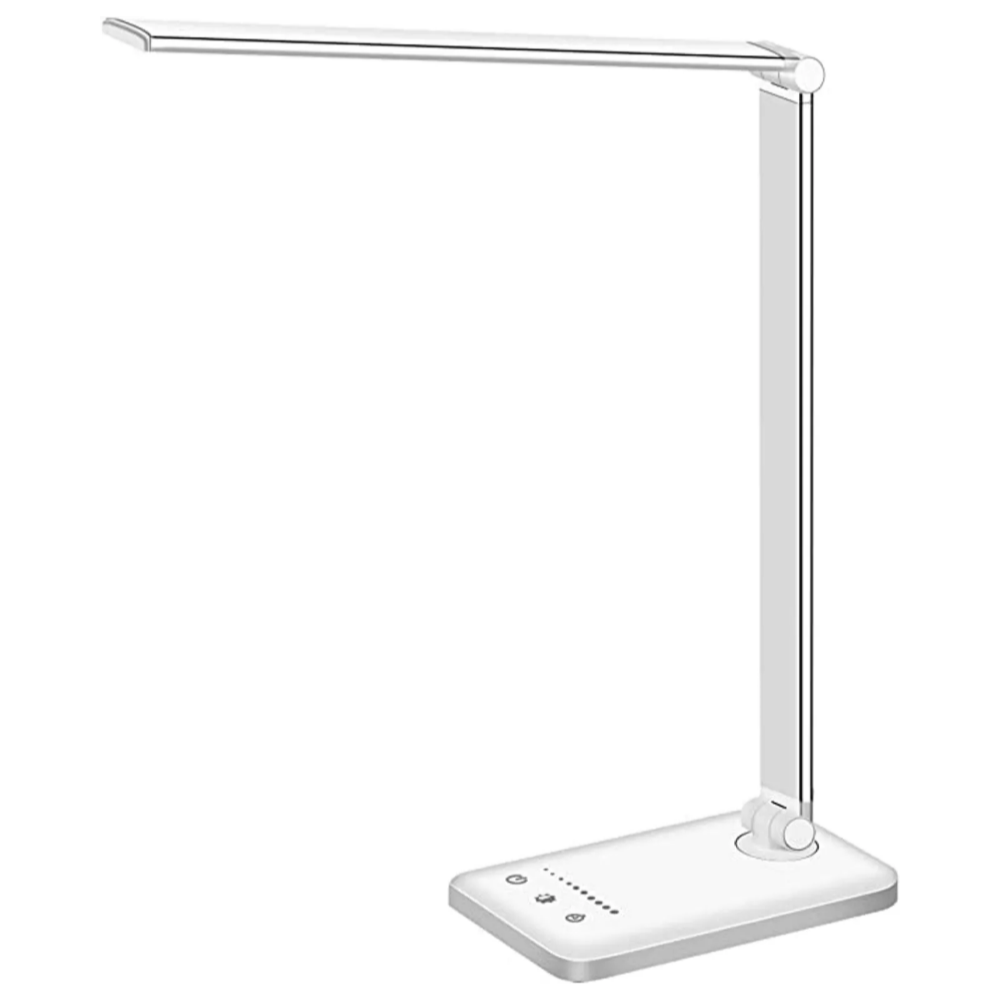 Lámpara de escritorio con LED ajustable y carga USB