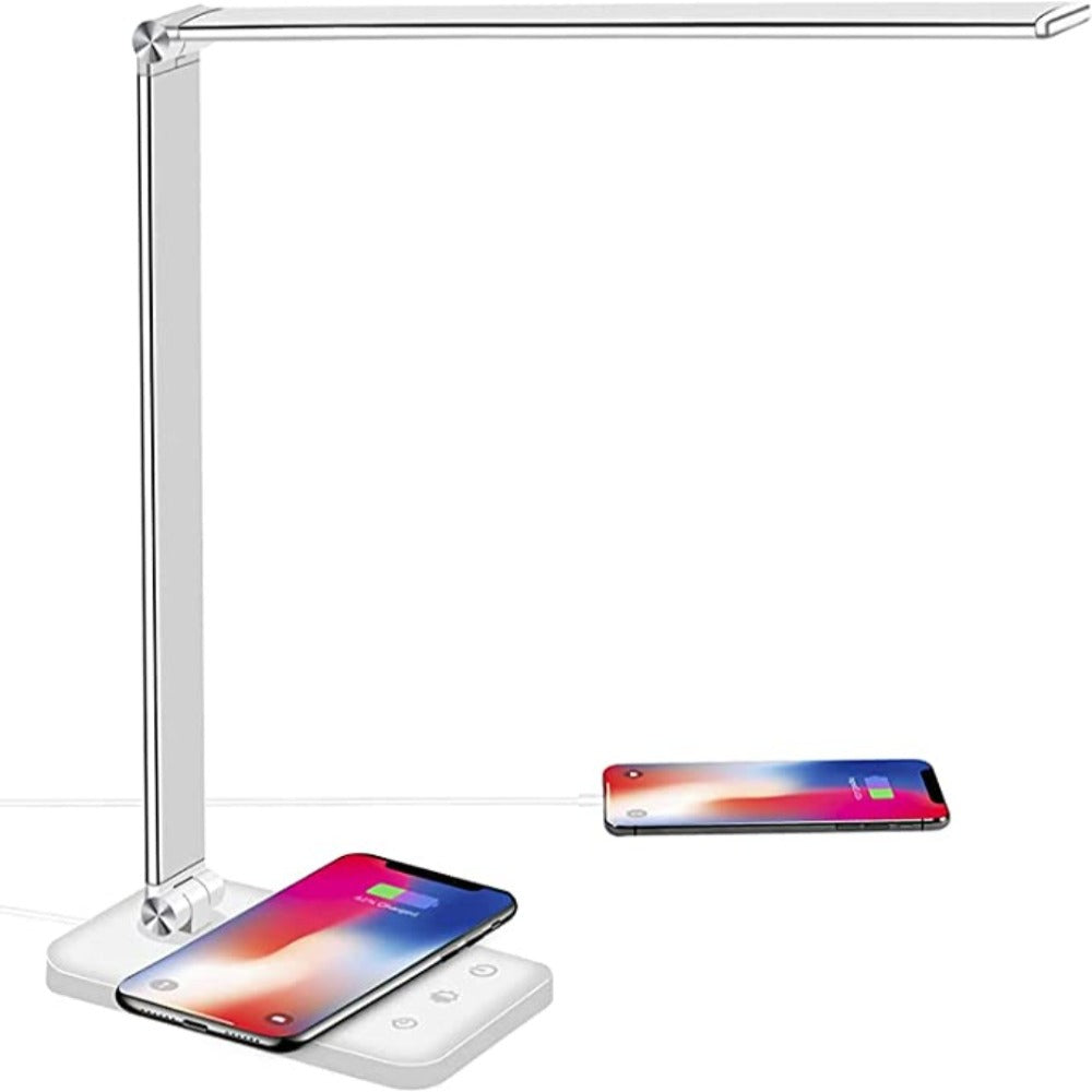 Lámpara de escritorio con LED ajustable y carga USB
