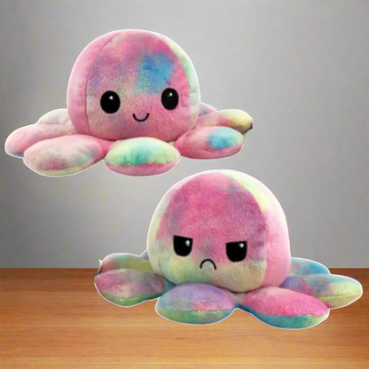 Peluche reversible de pulpo suave