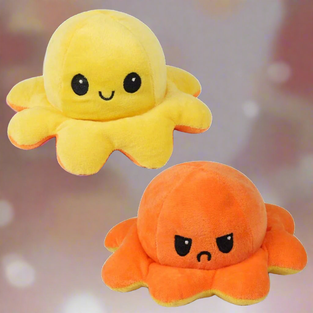 Peluche reversible de pulpo suave
