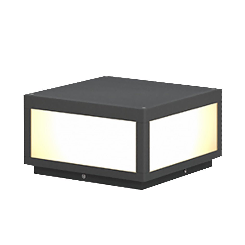 Lámpara de poste LED exterior negra solar