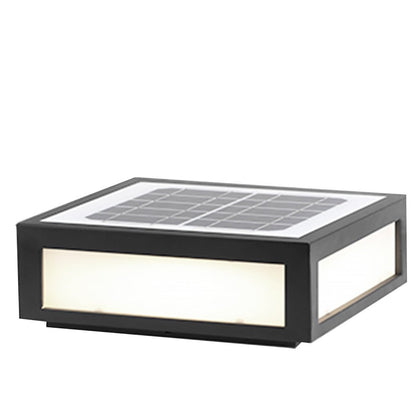 Lámpara de poste LED exterior negra solar