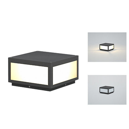 Lámpara de poste LED exterior negra solar