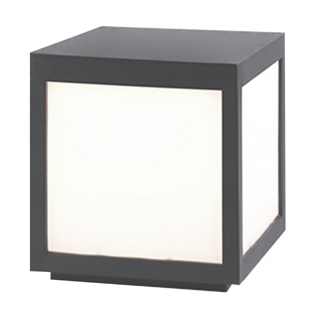 Lámpara de poste LED exterior negra solar