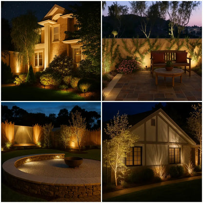 Solar Garden Light with Waterproof Spike Mount