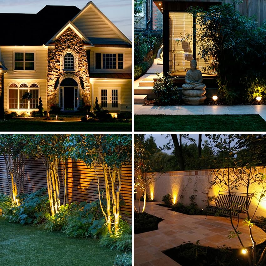 Solar Garden Light with Waterproof Spike Mount