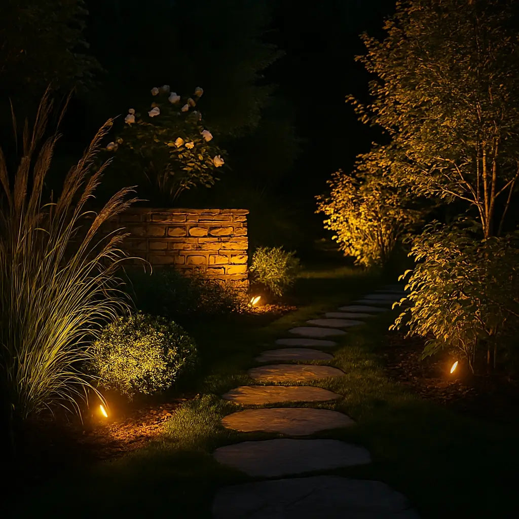 Solar Garden Light with Waterproof Spike Mount