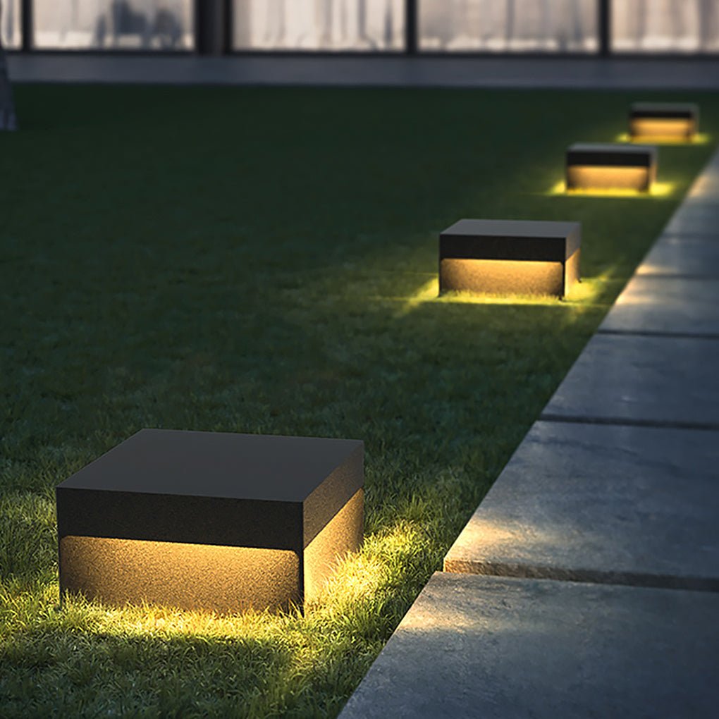 Farol de poste de acero inoxidable con luces solares para exteriores