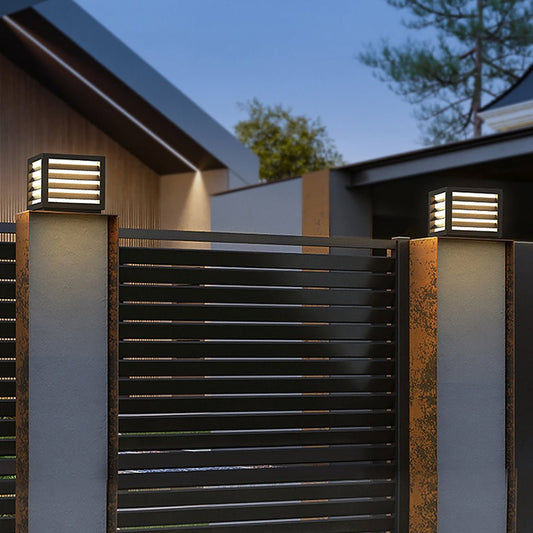 Luz de Poste de Jardín Exterior con LED Solar