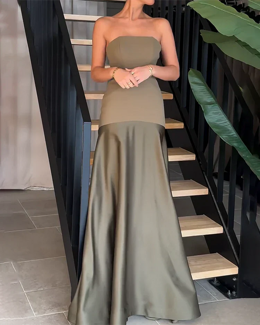 Avery | Vestido largo elegante sin tirantes