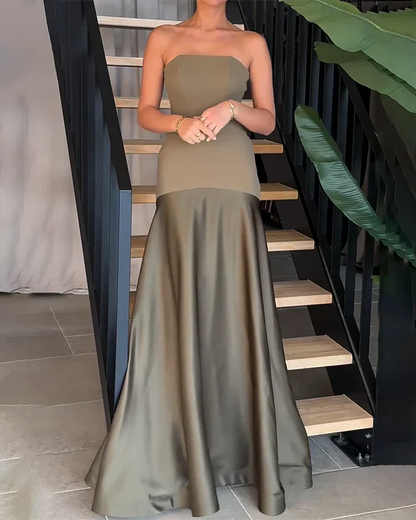 Avery | Vestido largo elegante sin tirantes