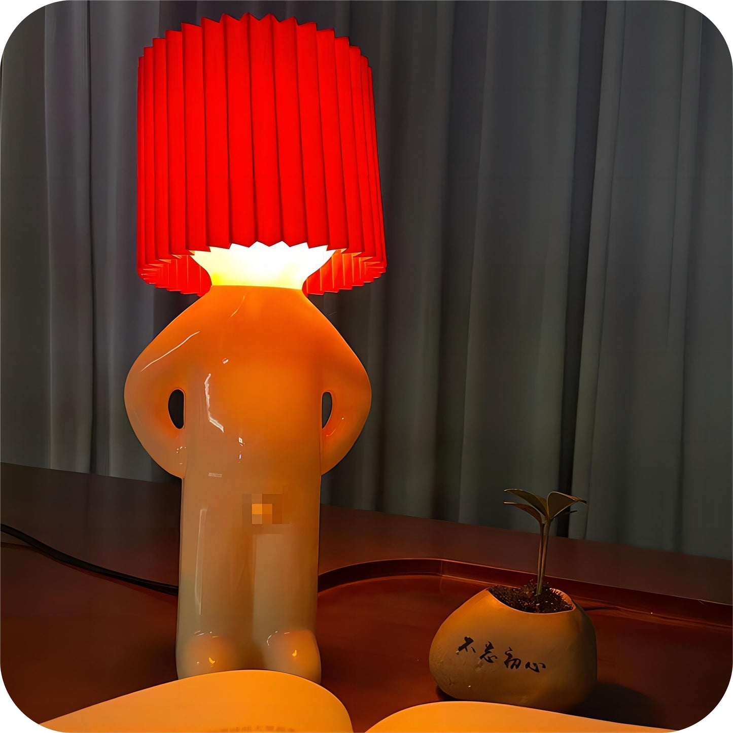 Lámpara de mesa con diseño inalámbrico LED divertido