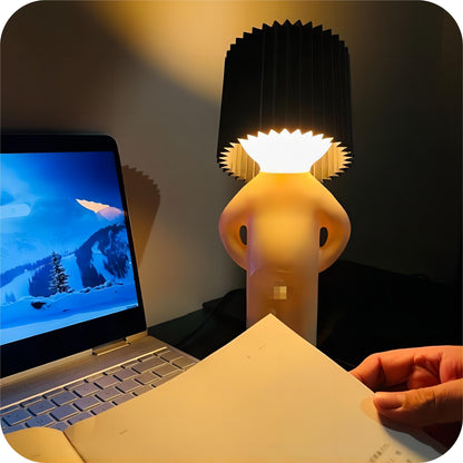 Lámpara de mesa con diseño inalámbrico LED divertido