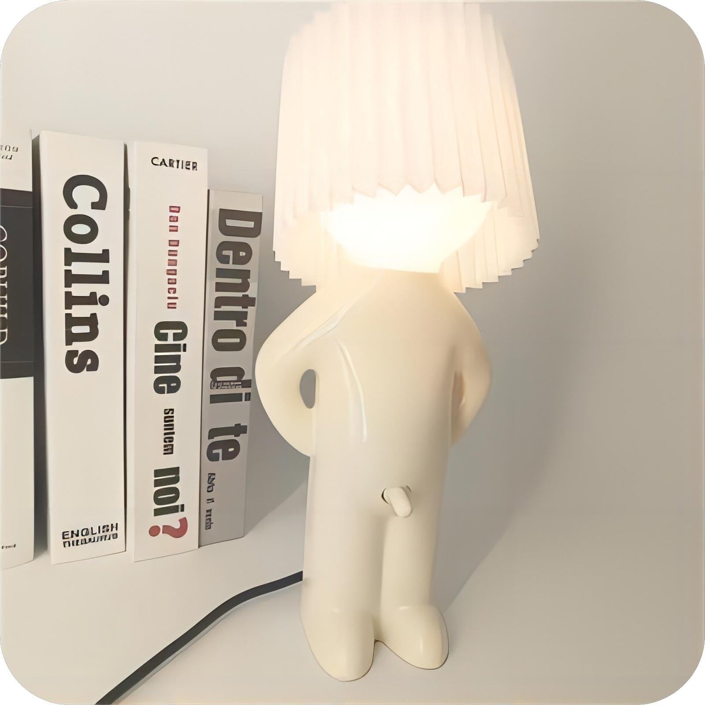 Lámpara de mesa con diseño inalámbrico LED divertido