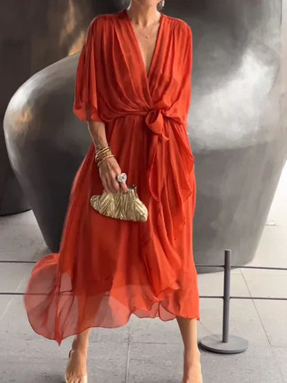 Ramila | Vestido Flowy con Escote en V