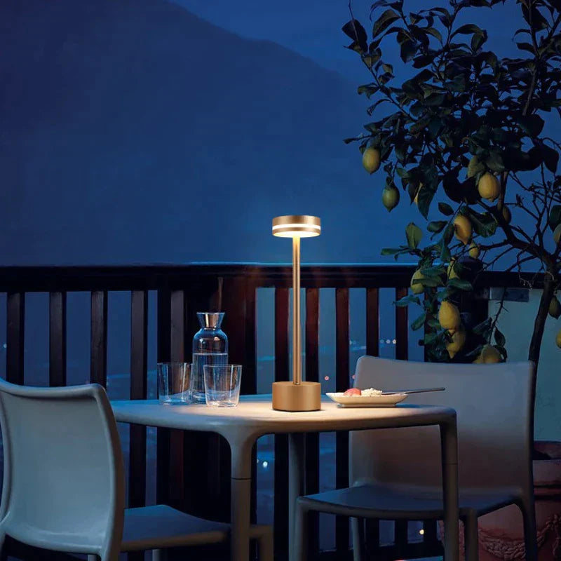 Table Lamp Gold Aluminum LED Touch Light