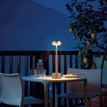 Table Lamp Gold Aluminum LED Touch Light