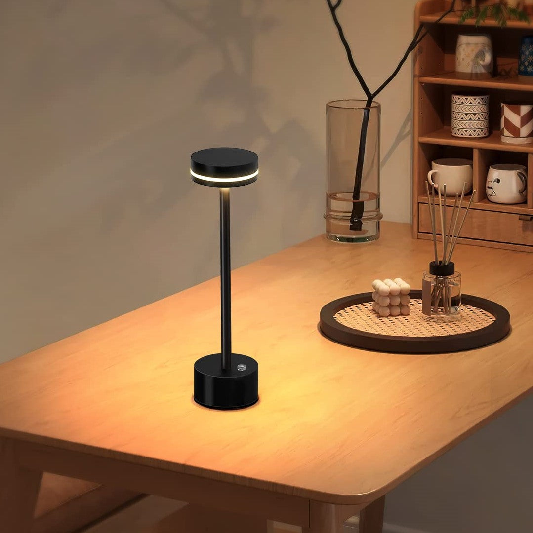 Table Lamp Gold Aluminum LED Touch Light