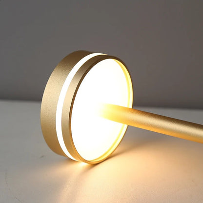Table Lamp Gold Aluminum LED Touch Light