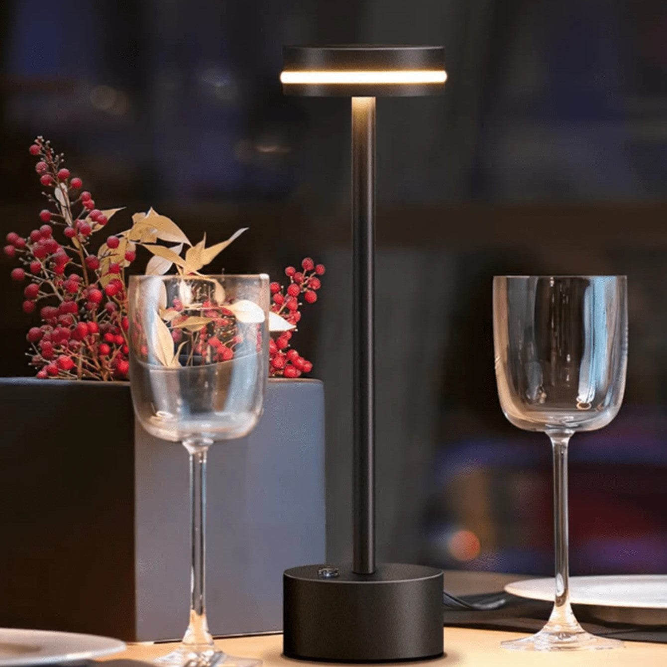 Table Lamp Gold Aluminum LED Touch Light